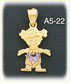 14K Gold Birthstone Baby Girl Charm