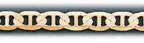 7MM 14Kt Gold Flat Mariner Chain