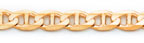 7MM 14Kt Yellow Gold Mariner Concave Chain