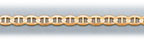 3.5MM 14K Mariner Concave Gold Chain