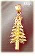 14K Gold 3D Christmas Tree Pendant
