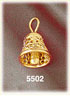 14K Gold 3D Christmas Bell Charm