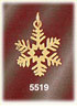 14K Gold Snowflake With Star In Center Charm