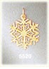 14K Gold Ornate Snowflake Charm