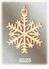14K Gold Etched Snowflake Pendant