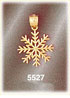 14K Gold Delicate Snowflake Charm