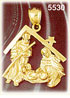 14K Gold Nativity Pendant