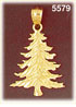 14K Gold Christmas Tree Pendant