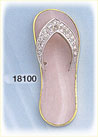 14K Gold Mother of Pearl Diamond Flip Flop Pendant