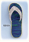 14K Gold Opal Flip Flop Diamond Pendant