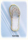 14Kt Gold White Opal Flip Flop Diamond Pendant