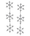 14K White Gold Diamond Snowflake Earrings