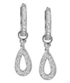 14K White Gold Diamond Teardrop Earrings