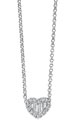 18K White Gold Diamond Heart Necklace