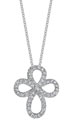 14Kt White Gold Diamond Cross Necklace