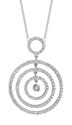 14K White Gold Diamond Circle Necklace
