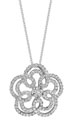 14Kt White Gold Diamond Flower Necklace