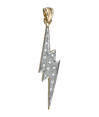 14K Yellow Gold Diamond Lightning Pendant