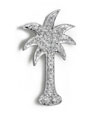 14K White Gold Diamond Palm Tree Charm