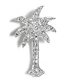 14Kt White Gold Diamond Palm Tree Charm