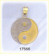 14K Two Color Gold Yin Yang Charm
