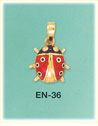 Red & Black Enamel Ladybug 14K Yellow Gold 3D Charm