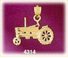 14K Yellow Gold Construction Mixing Truck Charm