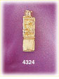 14K Yellow Gold Convertible Car w/Passengers Charm 3D