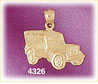14K Yellow Gold Jeep Car Charm