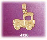 14K Yellow Gold Early Automobile Charm