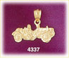 14K Yellow Gold Coupe Convertible Roadster Car Charm