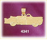 14K Yellow Gold Classic Convertible Car Charm