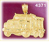 14K Yellow Gold Truck Charm Pendant