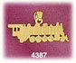 14K Yellow Gold Old Fashioned Locomotive Train Charm