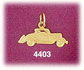 14K Yellow Gold Classic Roadster Automobile Car Charm