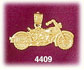 14K Yellow Gold Customized Motorcycle Charm