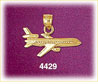 14Kt Yellow Gold Airplane Passenger Aircraft Charm