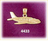 14K Yellow Gold Commuter Air Jet Airplane Charm