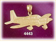 14K Yellow Gold Cirrus Airplane Charm