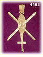 14K Yellow Gold Dual Rotor Helicopter Aircraft Charm