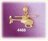 14K Yellow Gold Model MD Aircraft Helicopter Charm