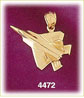 14K Yellow Gold F22 Jet Military Aircraft Charm