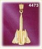 14K Yellow Gold SR-71 Blackbird Military Jet Plane Charm