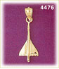 14 Karat Yellow Gold Jet Plane Charm