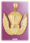 14Kt Yellow Gold US Air Force Military Charm Pendant