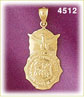 14K Yellow Gold US Air Force Crest Military Charm