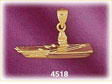14K Yellow Gold Naval Ship Military Charm