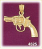 14K Yellow Gold Revolver Gun Charm