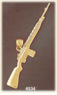 14K Yellow Gold Rifle Gun Charm