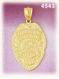 14K Yellow Gold Officer Tucson Police Department Police Charm
